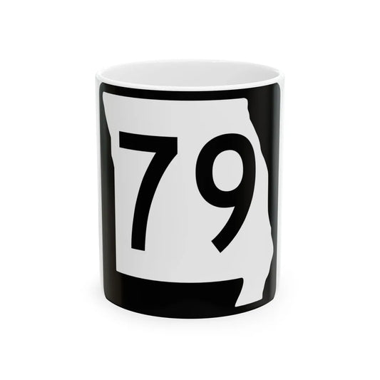 MO-79 (Missouri) (Road Sign) White Coffee Mug 11oz - Go Mug Yourself