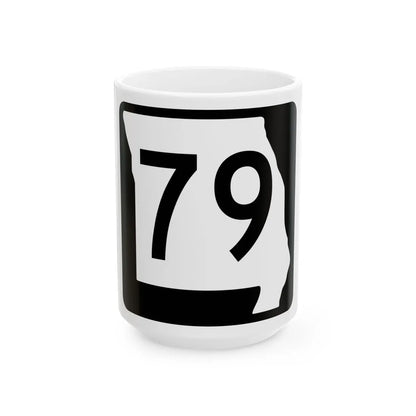 MO-79 (Missouri) (Road Sign) White Coffee Mug 15oz - Go Mug Yourself