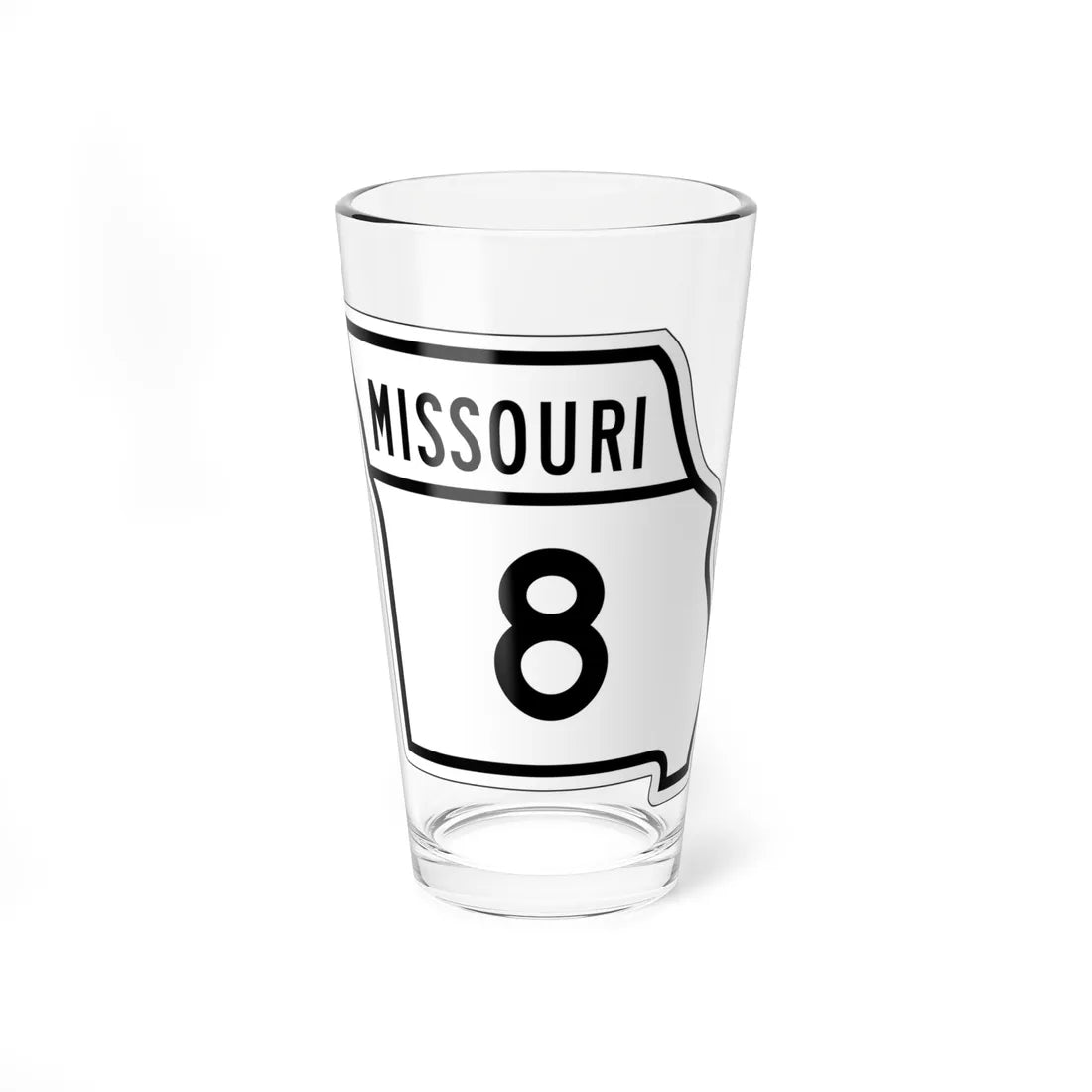 MO-8 1948 (Missouri) (Road Sign) Pint Glass 16oz 16oz - Go Mug Yourself