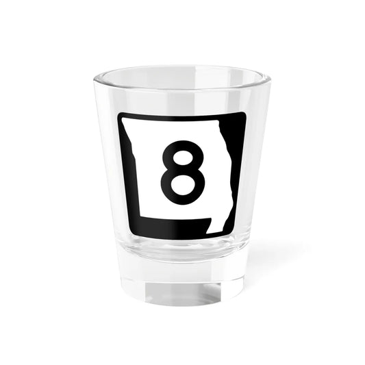 MO-8 (Missouri) (Road Sign) Shot Glass 1.5oz 1.5oz - Go Mug Yourself