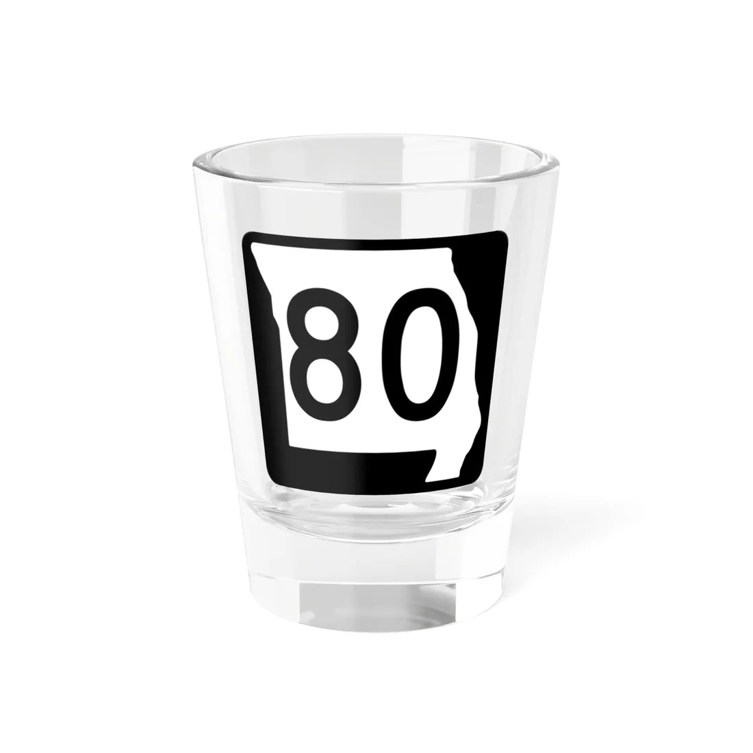 MO-80 (Missouri) (Road Sign) Shot Glass 1.5oz 1.5oz - Go Mug Yourself
