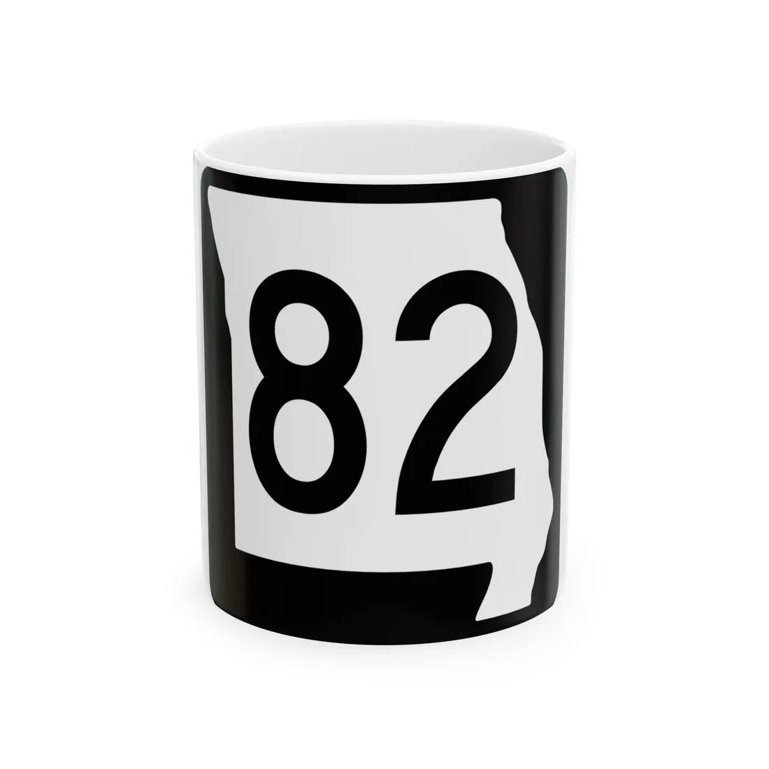 MO-82 (Missouri) (Road Sign) White Coffee Mug 11oz - Go Mug Yourself