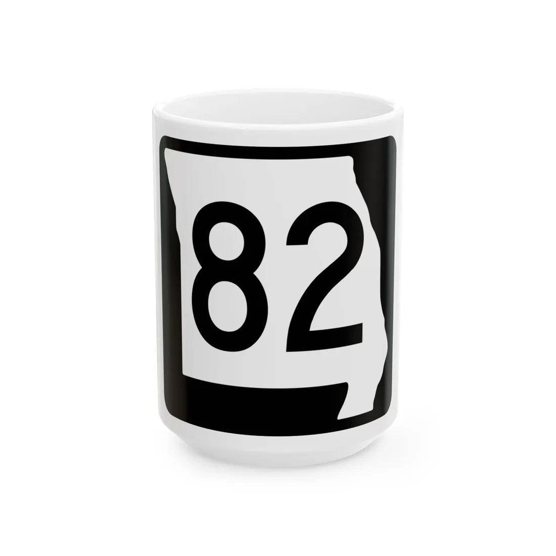 MO-82 (Missouri) (Road Sign) White Coffee Mug 15oz - Go Mug Yourself