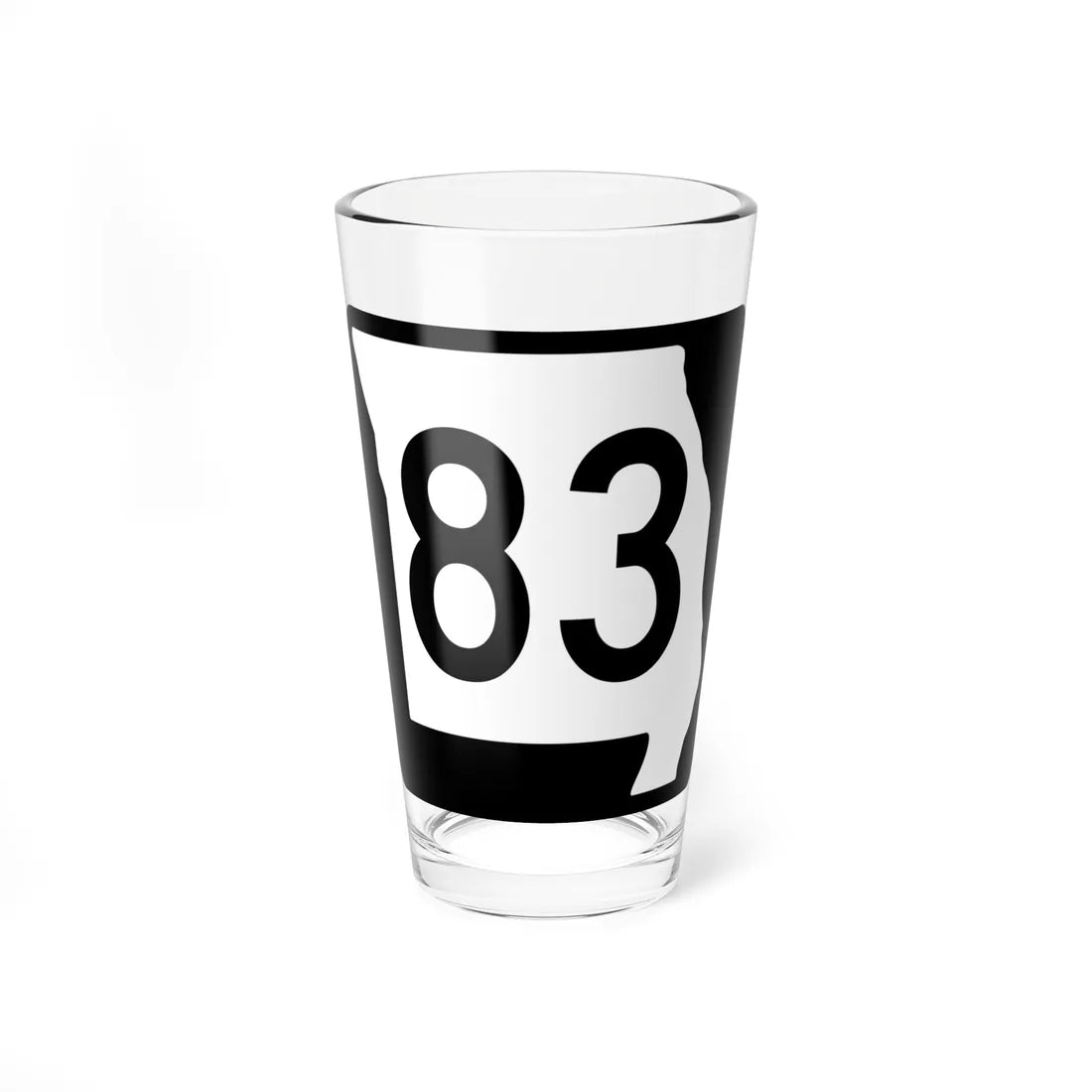 MO-83 (Missouri) (Road Sign) Pint Glass 16oz 16oz - Go Mug Yourself