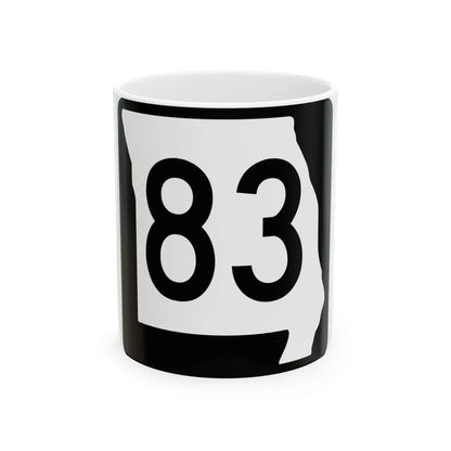 MO-83 (Missouri) (Road Sign) White Coffee Mug 11oz - Go Mug Yourself