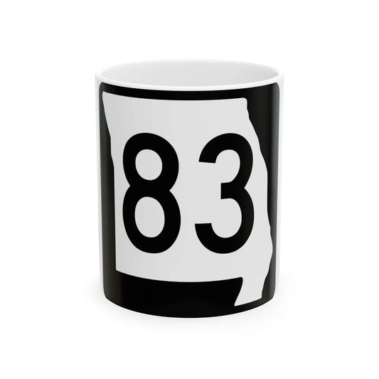 MO-83 (Missouri) (Road Sign) White Coffee Mug 11oz - Go Mug Yourself