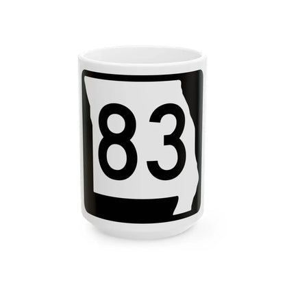 MO-83 (Missouri) (Road Sign) White Coffee Mug 15oz - Go Mug Yourself