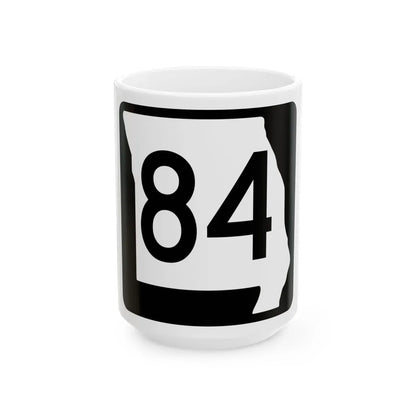 MO-84 (Missouri) (Road Sign) White Coffee Mug 15oz - Go Mug Yourself