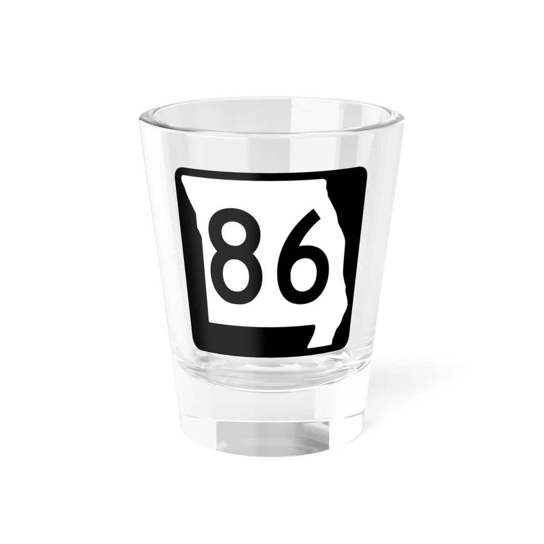 MO-86 (Missouri) (Road Sign) Shot Glass 1.5oz 1.5oz - Go Mug Yourself
