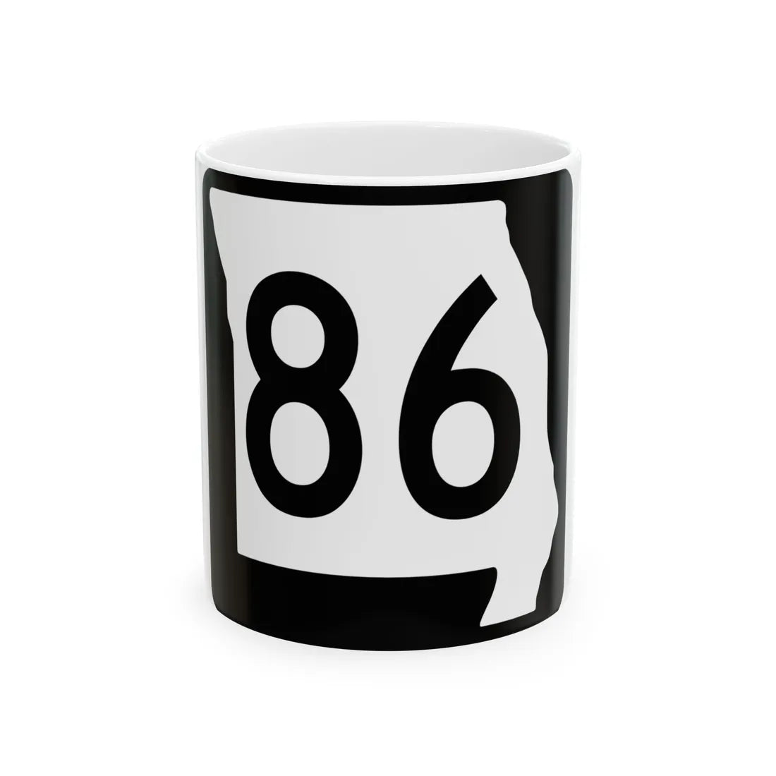 MO-86 (Missouri) (Road Sign) White Coffee Mug 11oz - Go Mug Yourself