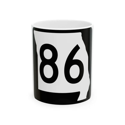 MO-86 (Missouri) (Road Sign) White Coffee Mug 11oz - Go Mug Yourself