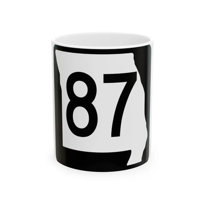 MO-87 (Missouri) (Road Sign) White Coffee Mug 11oz - Go Mug Yourself