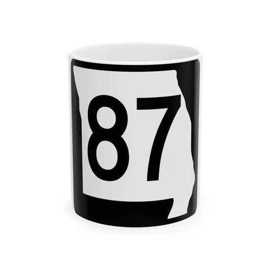 MO-87 (Missouri) (Road Sign) White Coffee Mug 11oz - Go Mug Yourself