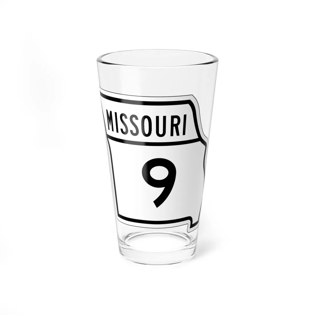 MO-9 1948 (Missouri) (Road Sign) Pint Glass 16oz - Go Mug Yourself
