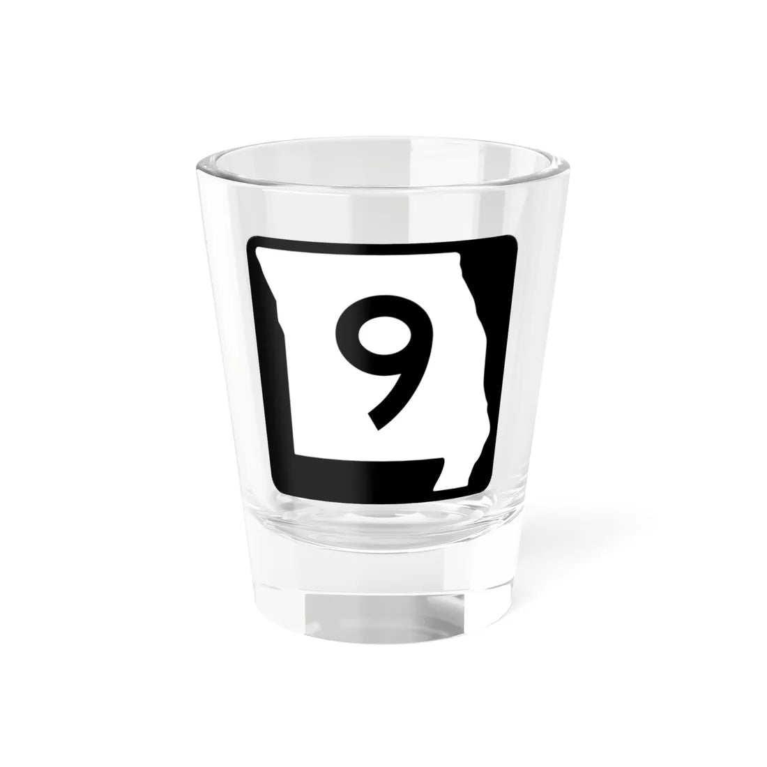 MO-9 (Missouri) (Road Sign) Shot Glass 1.5oz 1.5oz - Go Mug Yourself