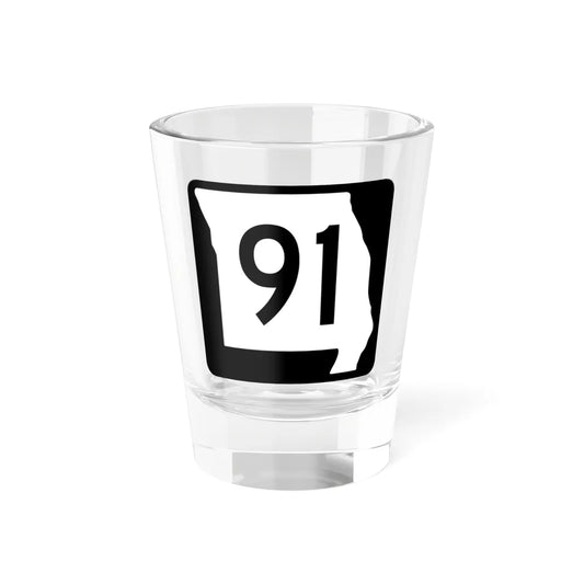 MO-91 (Missouri) (Road Sign) Shot Glass 1.5oz 1.5oz - Go Mug Yourself