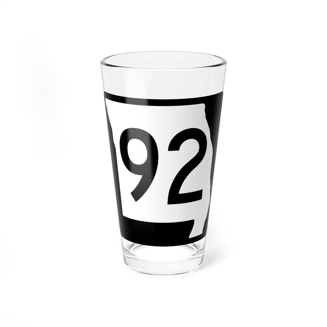 MO-92 (Missouri) (Road Sign) Pint Glass 16oz 16oz - Go Mug Yourself