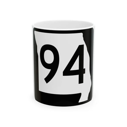 MO-94 (Missouri) (Road Sign) White Coffee Mug 11oz - Go Mug Yourself