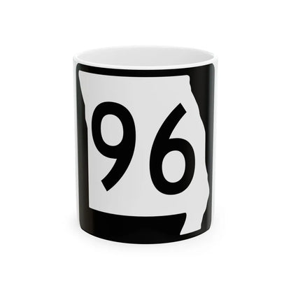 MO-96 (Missouri) (Road Sign) White Coffee Mug 11oz - Go Mug Yourself