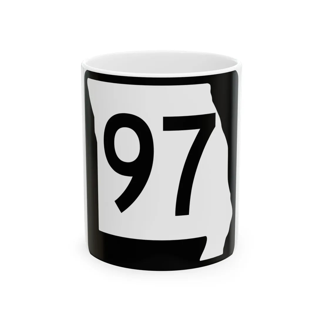 MO-97 (Missouri) (Road Sign) White Coffee Mug 11oz - Go Mug Yourself