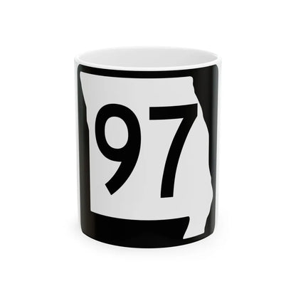 MO-97 (Missouri) (Road Sign) White Coffee Mug 11oz - Go Mug Yourself