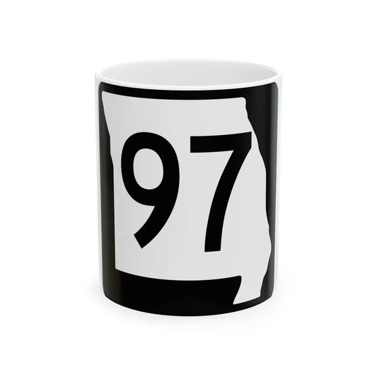 MO-97 (Missouri) (Road Sign) White Coffee Mug 11oz - Go Mug Yourself