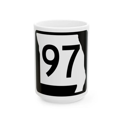 MO-97 (Missouri) (Road Sign) White Coffee Mug 15oz - Go Mug Yourself