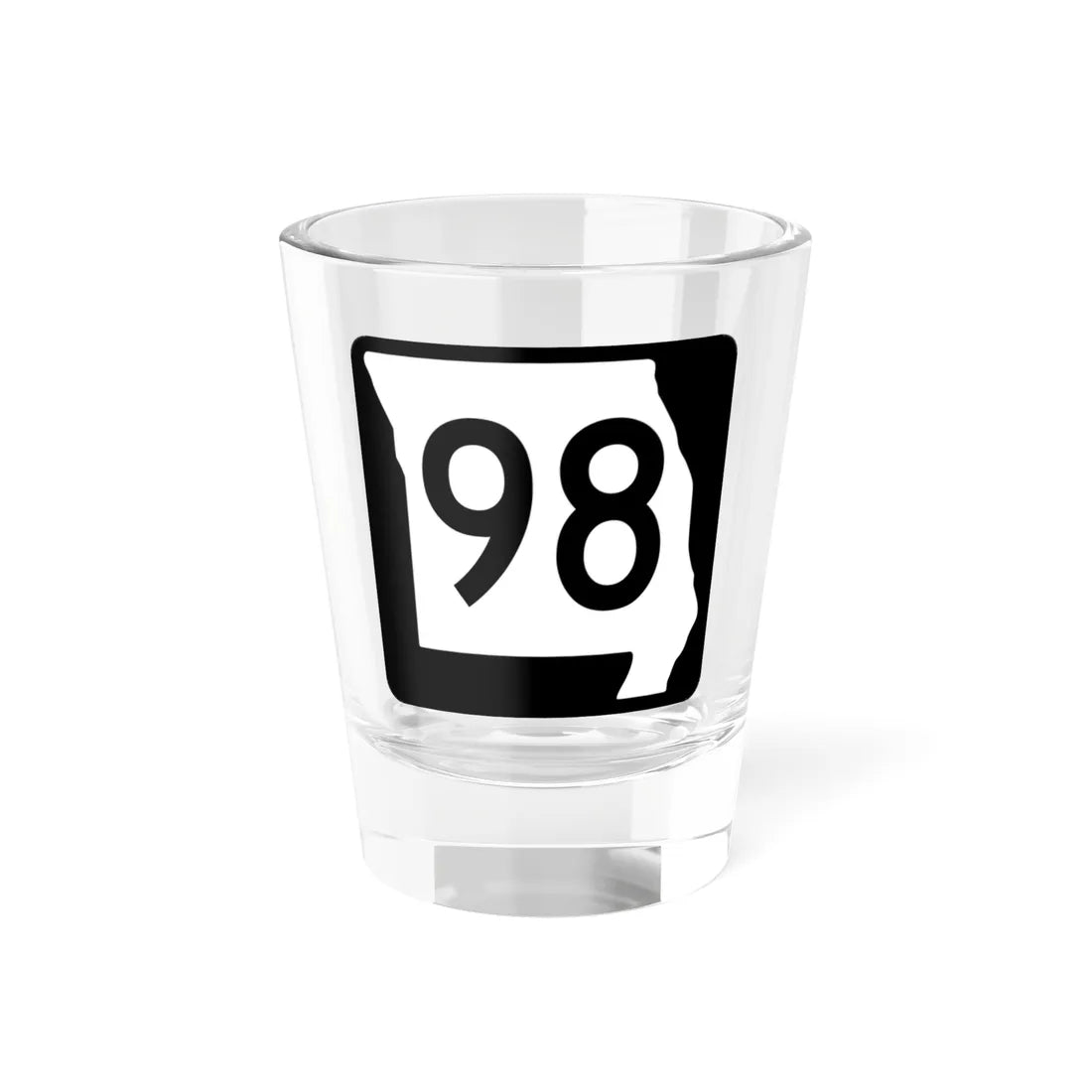 MO-98 (Missouri) (Road Sign) Shot Glass 1.5oz 1.5oz - Go Mug Yourself