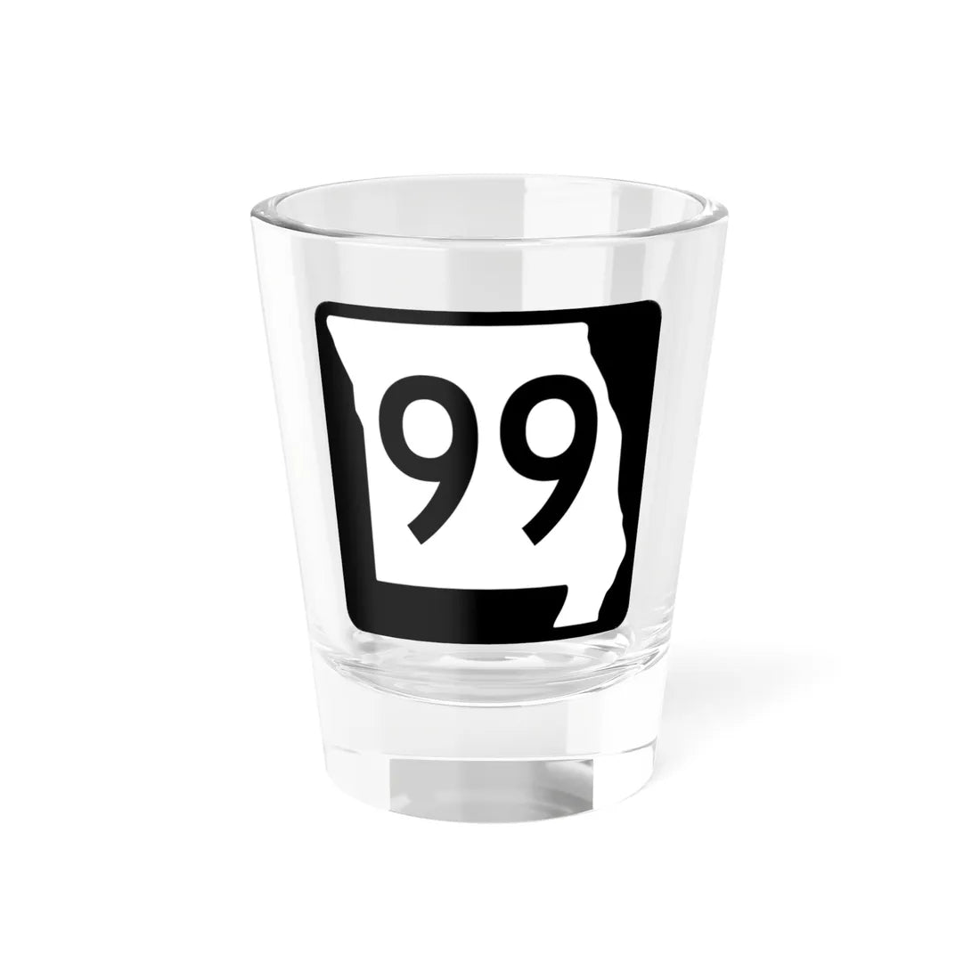 MO-99 (Missouri) (Road Sign) Shot Glass 1.5oz 1.5oz - Go Mug Yourself