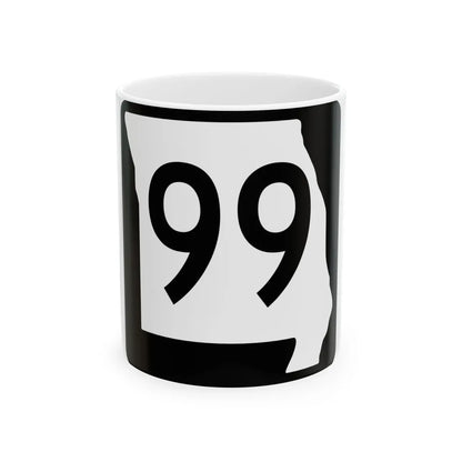 MO-99 (Missouri) (Road Sign) White Coffee Mug 11oz - Go Mug Yourself