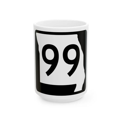 MO-99 (Missouri) (Road Sign) White Coffee Mug 15oz - Go Mug Yourself