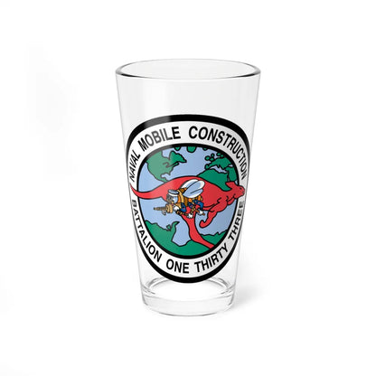 Mobile Construction Bn 133 NMCB 133 Seabee (U.S. Navy) Pint Glass 16oz-16oz-Go Mug Yourself