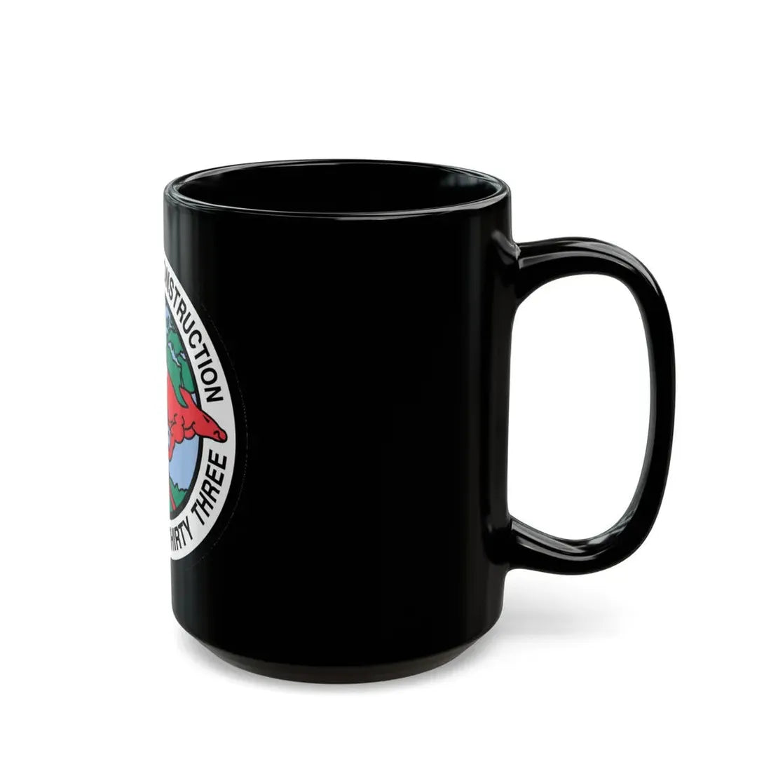 Mobile Construction Bn 133 NMCB 133 Seabee (U.S. Navy) Black Coffee Mug - Go Mug Yourself
