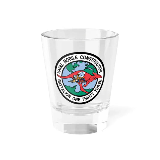 Mobile Construction Bn 133 NMCB 133 Seabee (U.S. Navy) Shot Glass 1.5oz 1.5oz - Go Mug Yourself