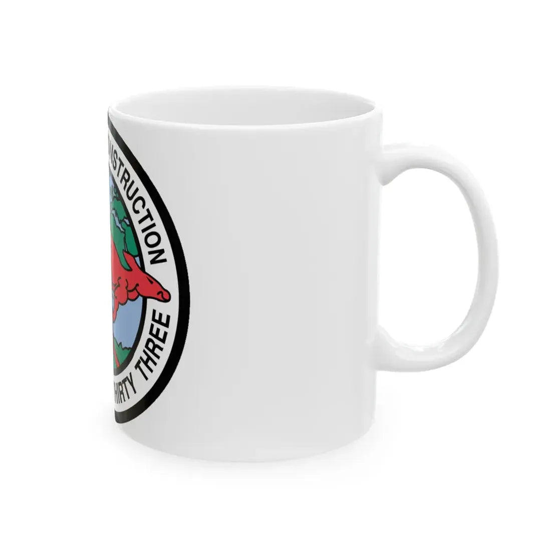 Mobile Construction Bn 133 NMCB 133 Seabee (U.S. Navy) White Coffee Mug - Go Mug Yourself