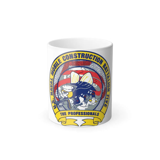 Mobile Construction Bn 5 NMCB 5 Seabee (U.S. Navy) Color Changing Mug 11oz-11oz-Go Mug Yourself
