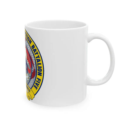 Mobile Construction Bn 5 NMCB 5 Seabee (U.S. Navy) White Coffee Mug-Go Mug Yourself