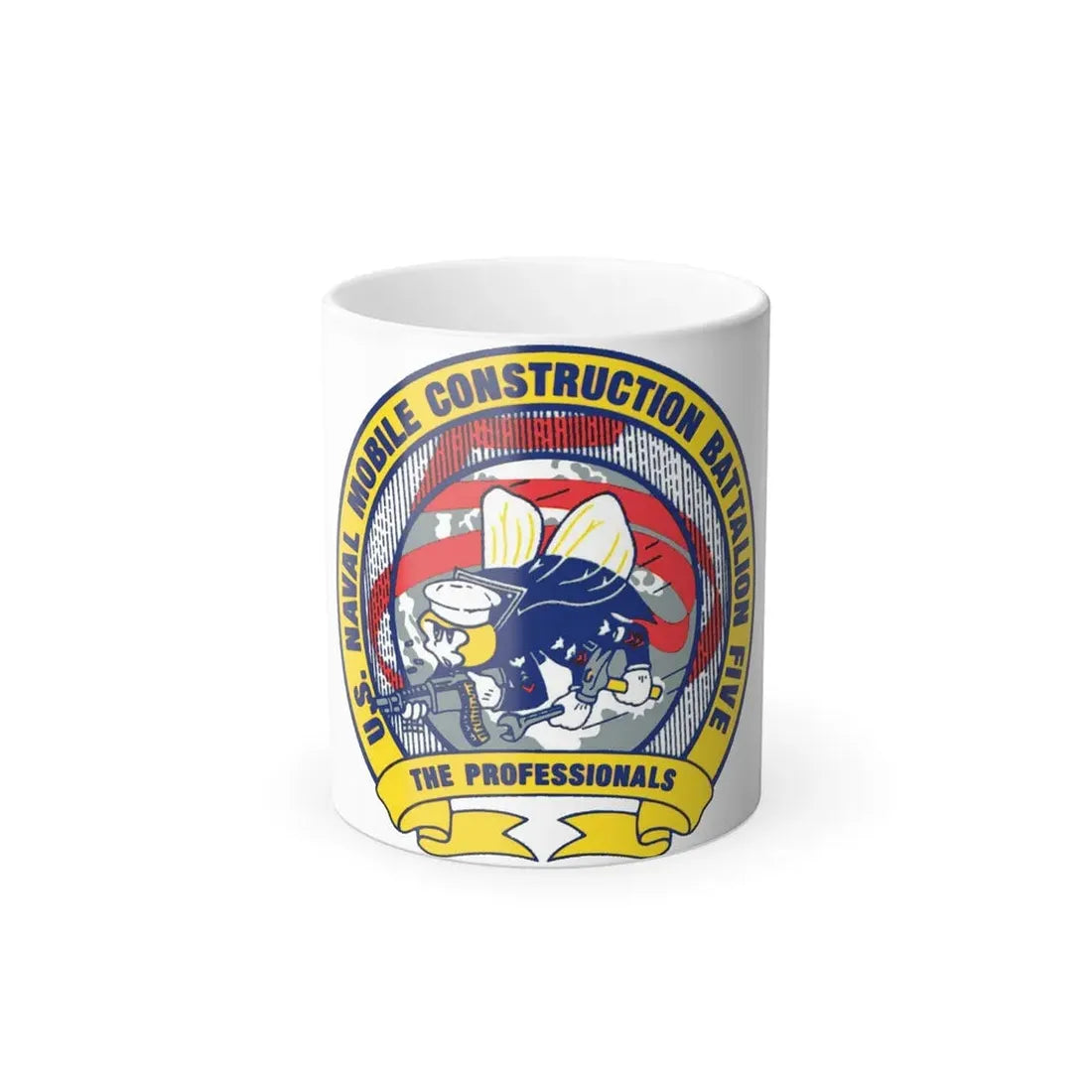 Mobile Construction Bn 5 NMCB 5 Seabee (U.S. Navy) Color Changing Mug 11oz Default Title 11oz - Go Mug Yourself