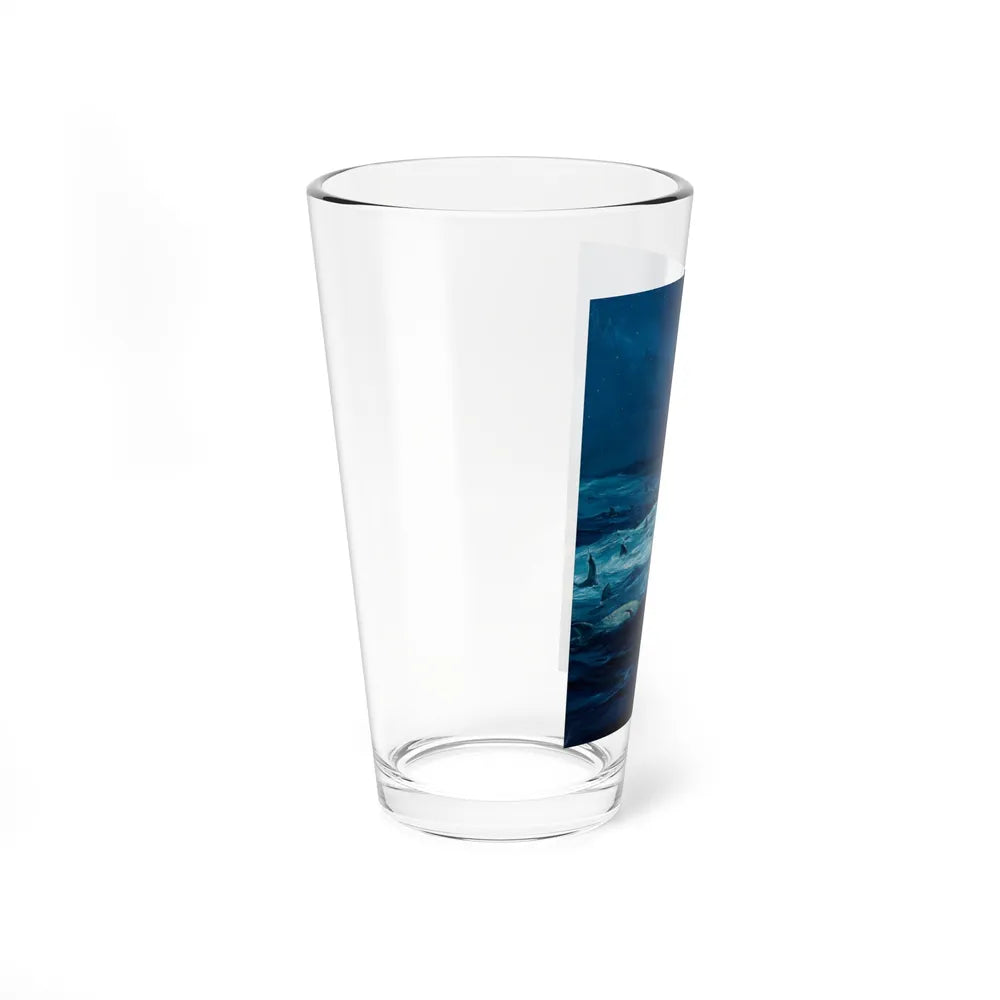 Moby Dick (Magazine Illustration) Pint Glass 16oz-Go Mug Yourself