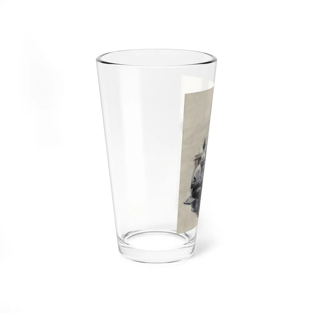 Moby Dick story illustration, 1930 (Magazine Illustration) Pint Glass 16oz-Go Mug Yourself