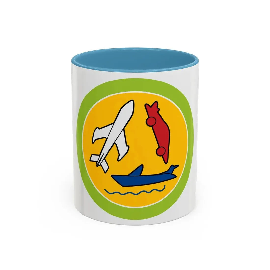 Model Design (Boy Scout Merit Badge) Accent Coffee Mug 11oz Light Blue - Go Mug Yourself