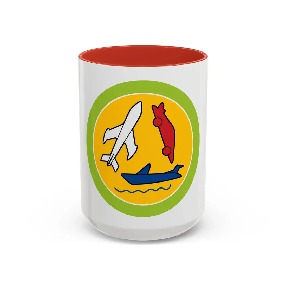 Model Design (Boy Scout Merit Badge) Accent Coffee Mug 15oz Red - Go Mug Yourself