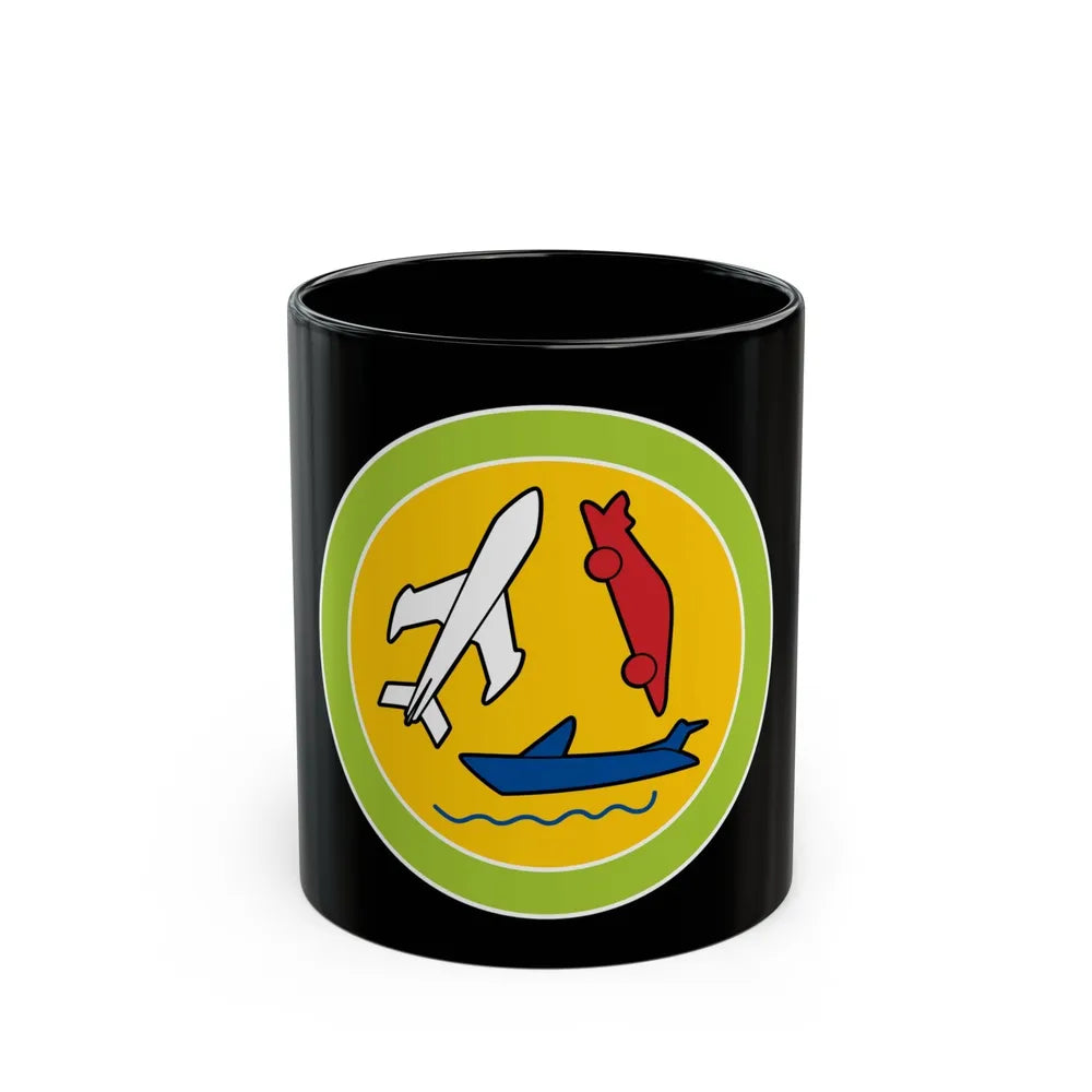 Model Design (Boy Scout Merit Badge) Black Coffee Mug-11oz-Go Mug Yourself