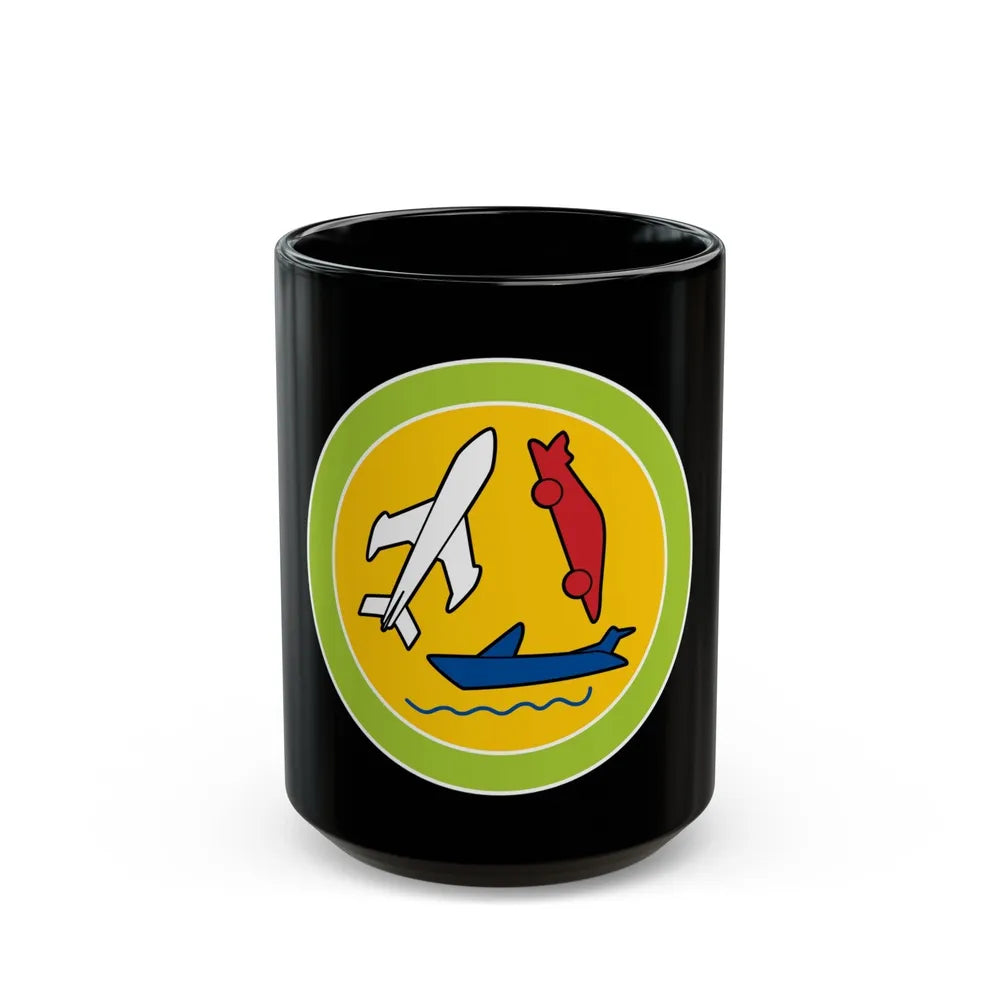 Model Design (Boy Scout Merit Badge) Black Coffee Mug-15oz-Go Mug Yourself