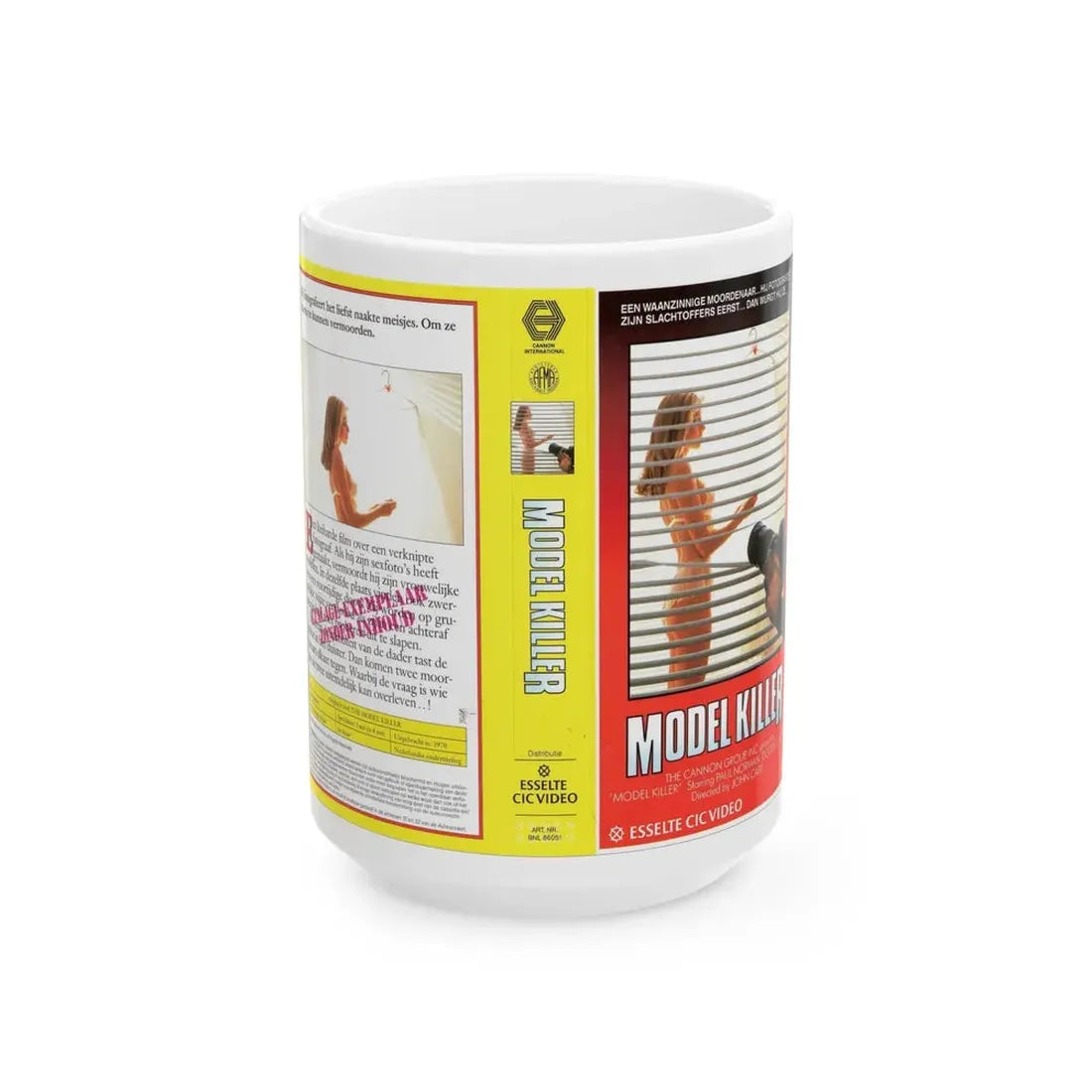 MODEL KILLER (VHS COVER) - White Coffee Mug 15oz - Go Mug Yourself