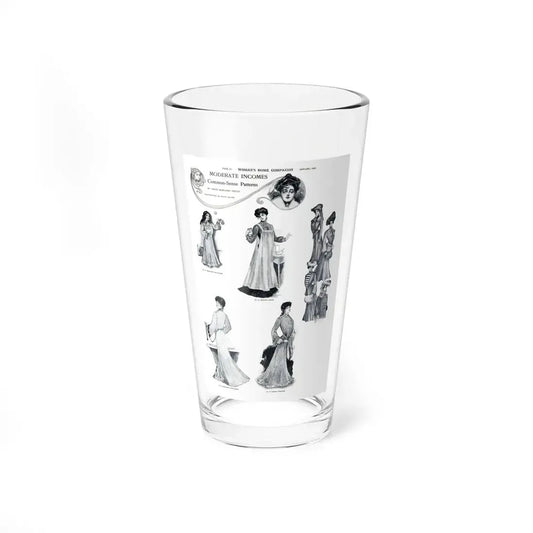 Moderate Incomes Common-Sense Patterns, Woman's Home Companion, January 1903 (Magazine Illustration) Pint Glass 16oz 16oz - Go Mug Yourself