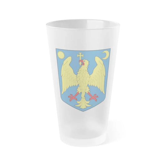 Modern coat of arms of Wallachia - Frosted Pint Glass 16oz Default Title - Go Mug Yourself