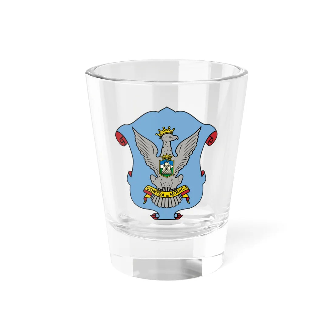 Modica-Stemma (Italy) (Coat of Arms) Shot Glass 1.5oz 1.5oz - Go Mug Yourself