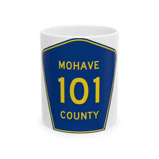 Mohave County 101 (Arizona) (Road Sign) White Coffee Mug 11oz - Go Mug Yourself