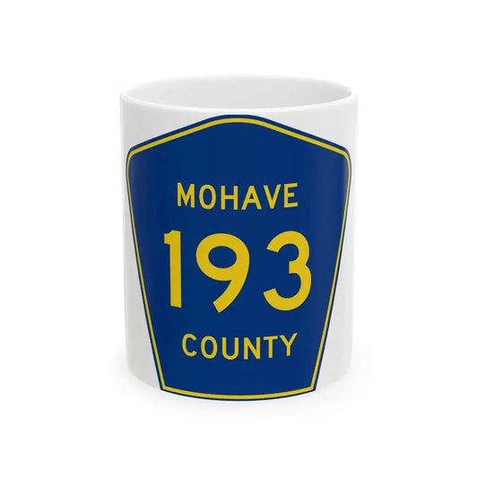 Mohave County 193 (Arizona) (Road Sign) White Coffee Mug 11oz - Go Mug Yourself